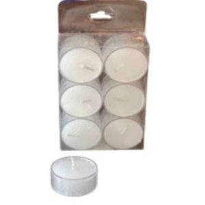 Clear Acrylic Wax Filled t-lite Pk of 12  (4 Hour)