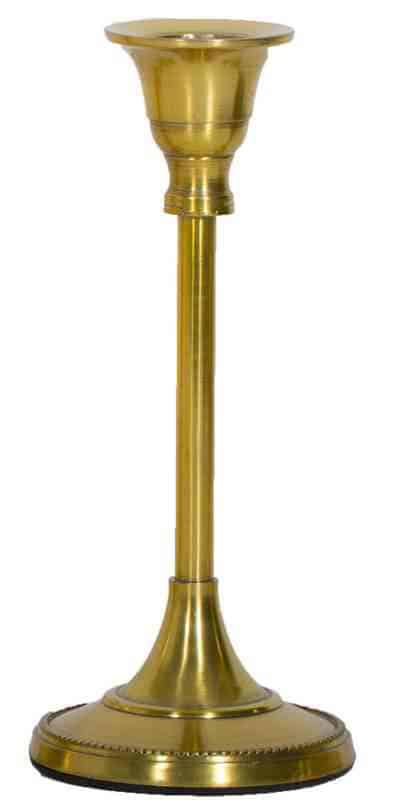 Set of 6 Gold Candle Holders - Modern Aluminum Stands for Events & Décor Silver Aluminum Candle Stand Pk of 6 (5″x3″)