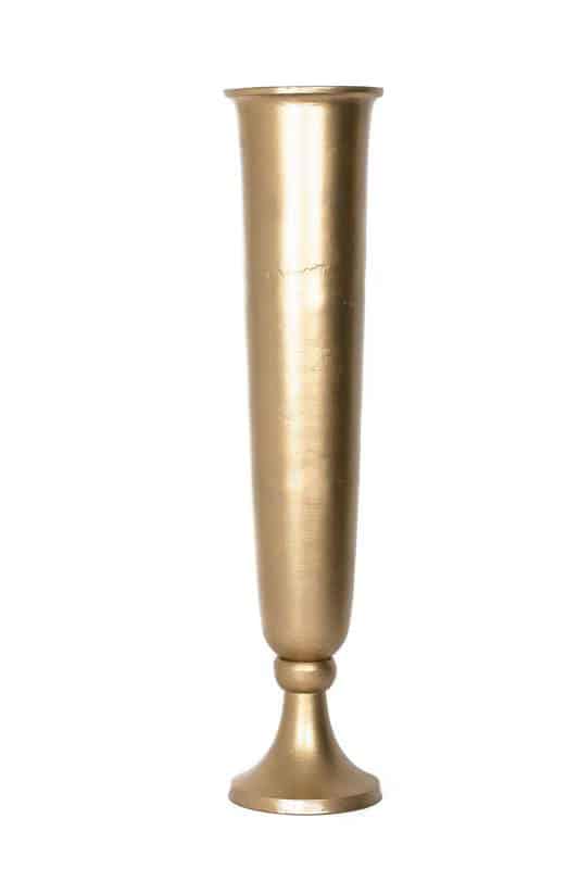 Elevate Your Space with a 40" Gold Aluminum Vase - Modern Home Decor Nickel Aluminum Vase (40″Hx7.5″)