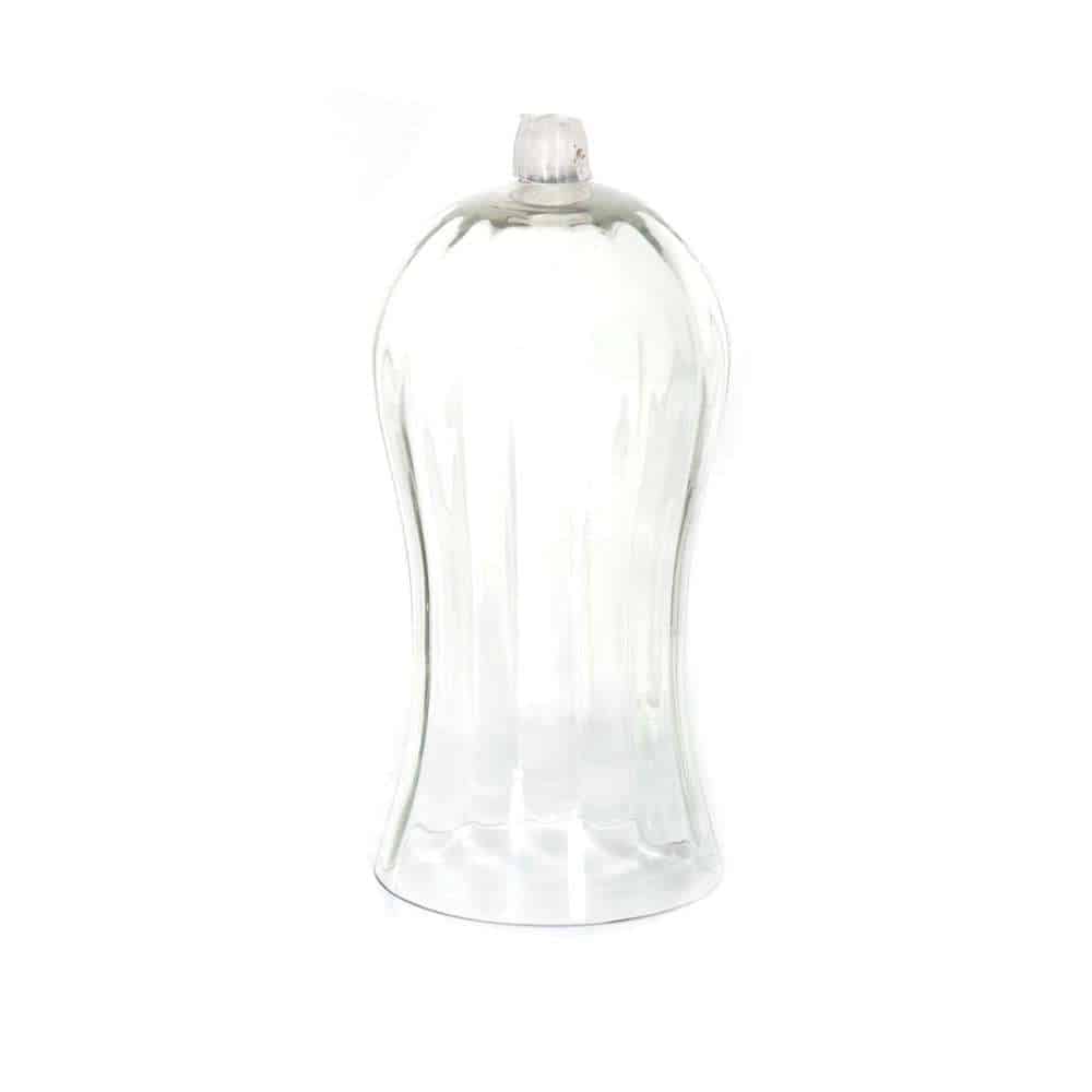 Clear Glass Hurricane Globe with Peg (7″x5″)