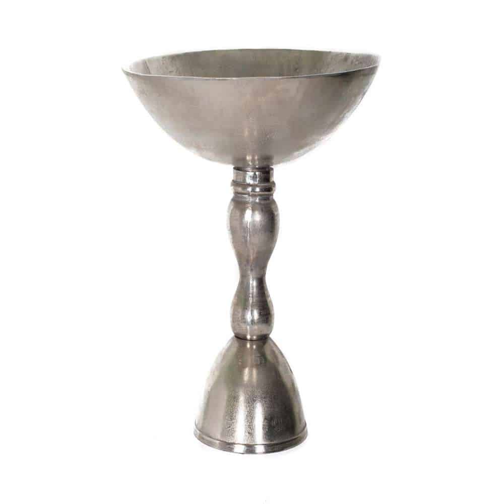 Elevate Your Space with 23" Nickel Aluminum Bowl - Durable & Elegant Decor Nickel Aluminum Bowl (23″Dx21″H)