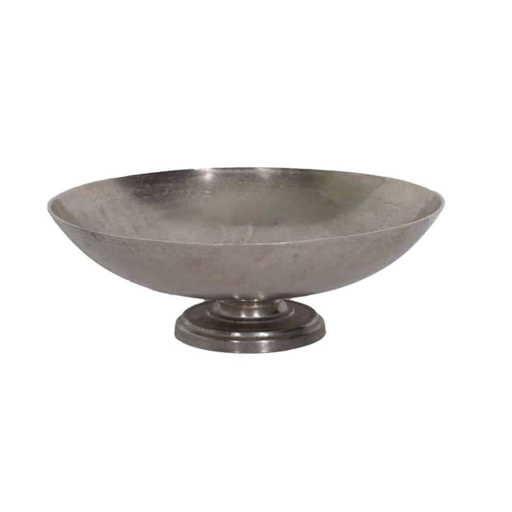 Elegant 16" Nickel Aluminum Bowl – Modern Serving & Kitchenware Centerpiece Nickel Aluminum Bowl (16″x7″)
