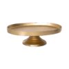 **Shop 1 Large Gold Serving Platter: Elegant Aluminum Pedestal Tray** Gold Aluminum Oval Platter on Pedestal Small (4.5″Hx17.5″Lx12.5″W)