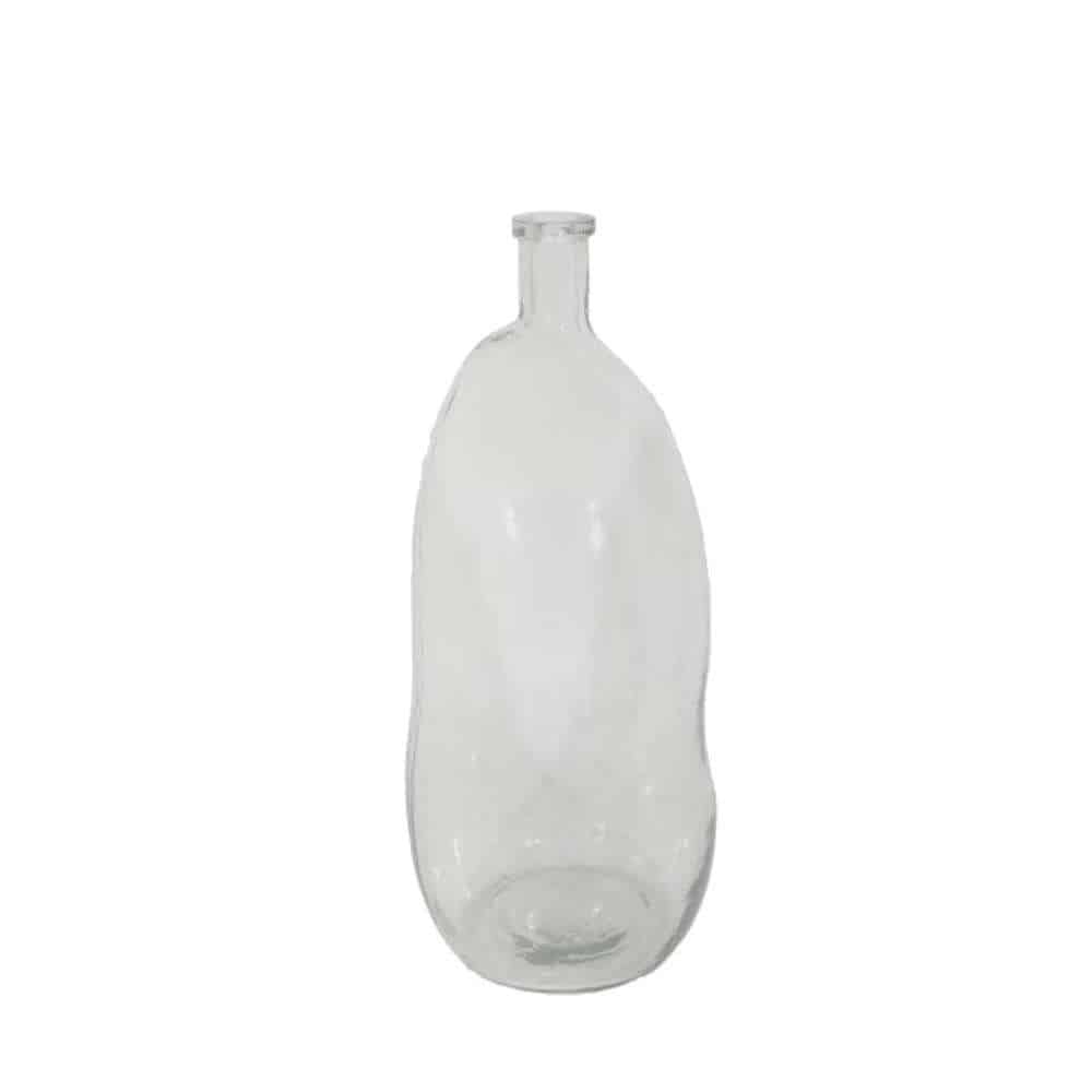 5'' Clear Glass Ripple Texture Vase - Elegant Decorative Centerpiece Blush ripple glass ball vase 5”X4”