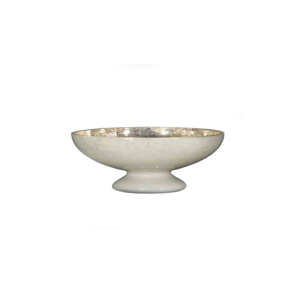 Shabby Chic Mercury Glass Bowl (7"Dx5"H) - Vintage Centerpiece & Gift Shabby Chic Mercury Glass Bowl (7″Dx5″H)