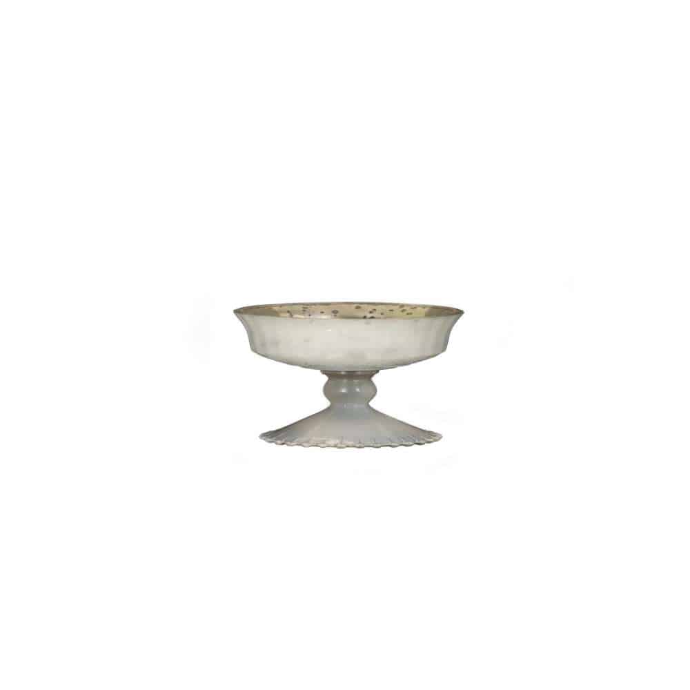 Shabby Chic Mercury Glass Bowl - 4.5” Elegant Centerpiece for Home Decor Pink Mercury Glass Bowl (8″Dx7″H)
