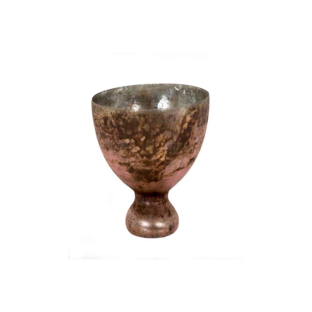#N/A Shabby Chic Mercury Glass Bowl (7″Dx5″H)