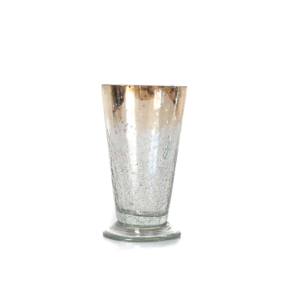 Elegant 4.5” Mercury Glass Mint Julep Cup - Versatile Décor & Gift Gold Mercury Glass Mint Julep Cup (3″x4.5″)