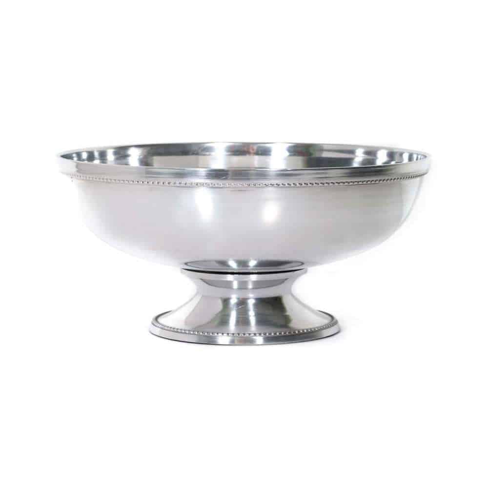 Elegant 6.5" Silver Serving Bowl - Durable Aluminum Decorative Centerpiece Silver Aluminum Revere Bowl (6.5″D X 5″H)