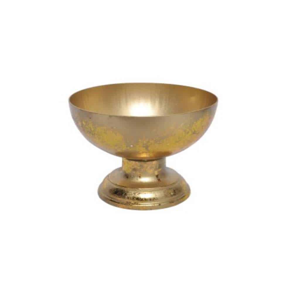 Shop 1 Elegant Gold Leaf Centerpiece - Decorative Urn Pedestal Bowl 4.5" Gilded collection Gold Leaf Urn centerpiece pedestal bowl 4.5″Hx5.5″D4.5″Hx5.5″D