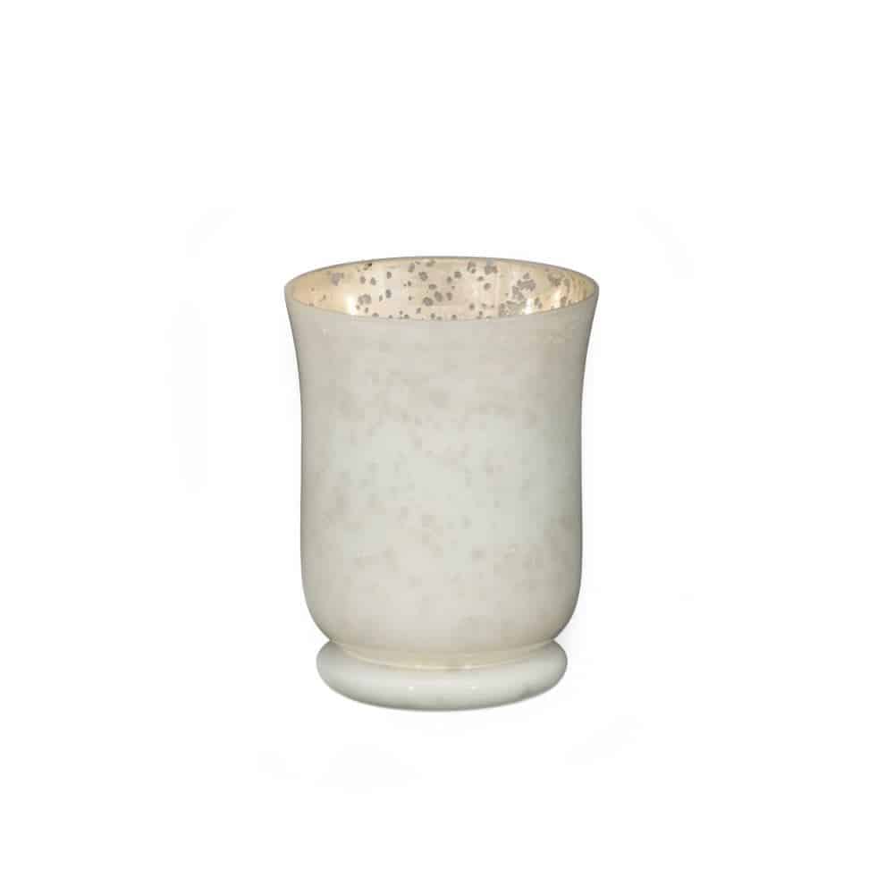 Shabby Chic Mercury Glass Urn (6″Dx6″H)