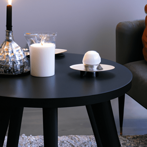 candles and candle holders accents for a coffee table