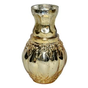 Gold Mercury Glass Vase (6″Hx3.5″W)