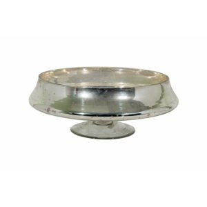 Silver Mercury Glass Lotus Bowl (5x13x13)