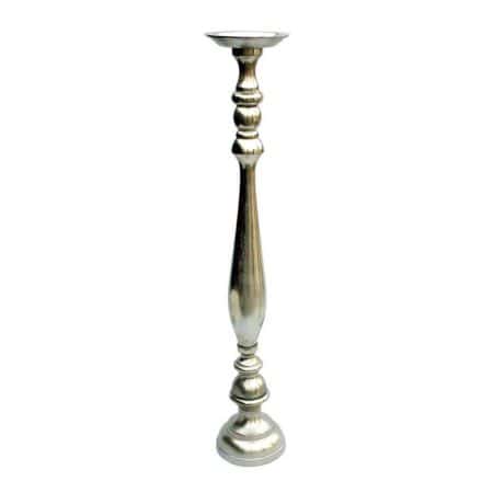 Nickel Aluminum Candle Stand (35″Hx6″)