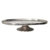 Nickel Aluminum Oval Platter on Pedestal Small (4.5″Hx17.5″Lx12.5″W)
