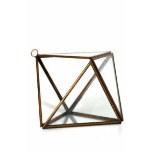 Gold Geometrical Lantern (5.5″x9″)