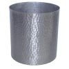 Silver Cylinder Hammered Aluminium 4″x4″