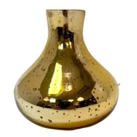 Gold Mercury Glass Vase (6″Hx5.5″W)