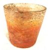 Copper Glass Fleur De Lis Votive Cup (4.5″Hx3″W)