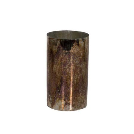 Burnt Gold Mercury Glass Cylinder/Bouquet Holder (9″Hx4″)
