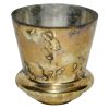 Gold Mercury Glass Vase Urn/Vase (4.5″Hx4.5″W)