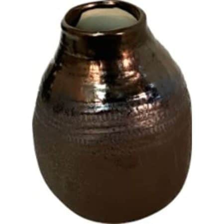 Art Design Earthware Chocolate Vase 6″Hx 4.5″W