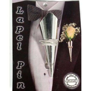 Silver Lacquered Flower Lapel Pin Holder Set of 24 (2″)
