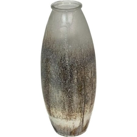 Platinum Bronze Glass Bottle Vase 10″x4″