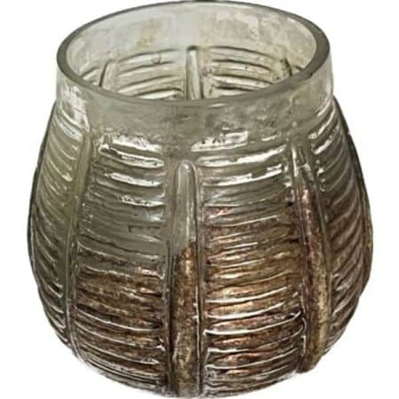 Platinum Bronze Glass Votive Cup 4″x 4″