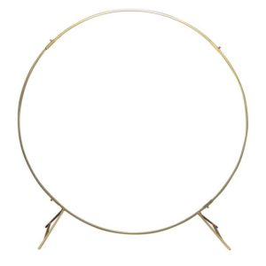 Gold Iron Circle Ring on a Stand 72″