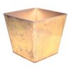Gilded Collection Gold Leaf Iron Square Planter Set of 6 (6.5″x6″)