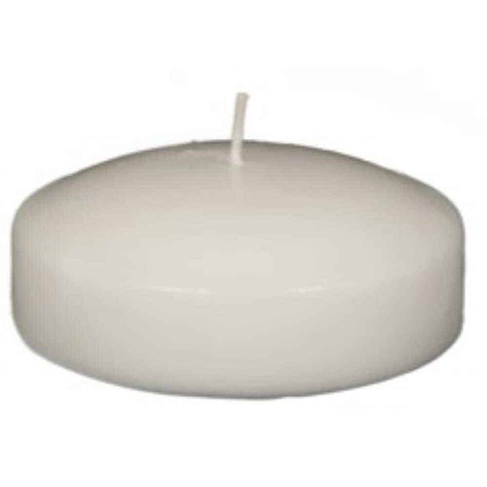Cream Floating Candle Pk of 36  (3″x1″)