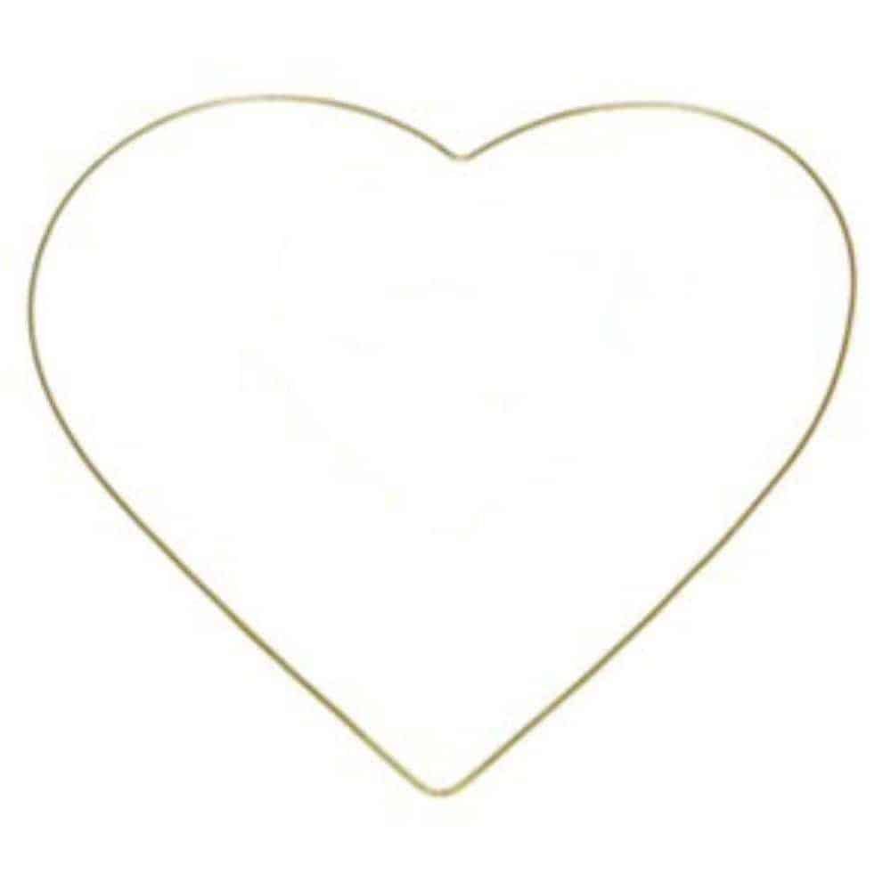 Silver Aluminum Heart Shaped Bridal/Wreath Hoop  12″ Pk of 12