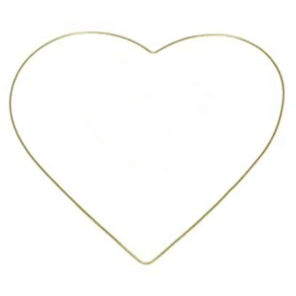 Silver Aluminum Heart Shaped Bridal/Wreath Hoop  12″ Pk of 12