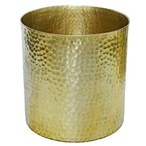 Gold Cylinder Hammered Aluminium 6"x6"