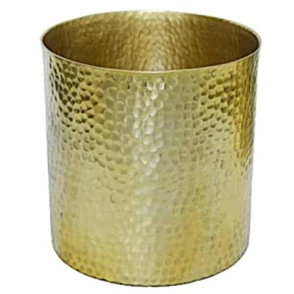 Gold Cylinder Hammered Aluminium 6″x6″