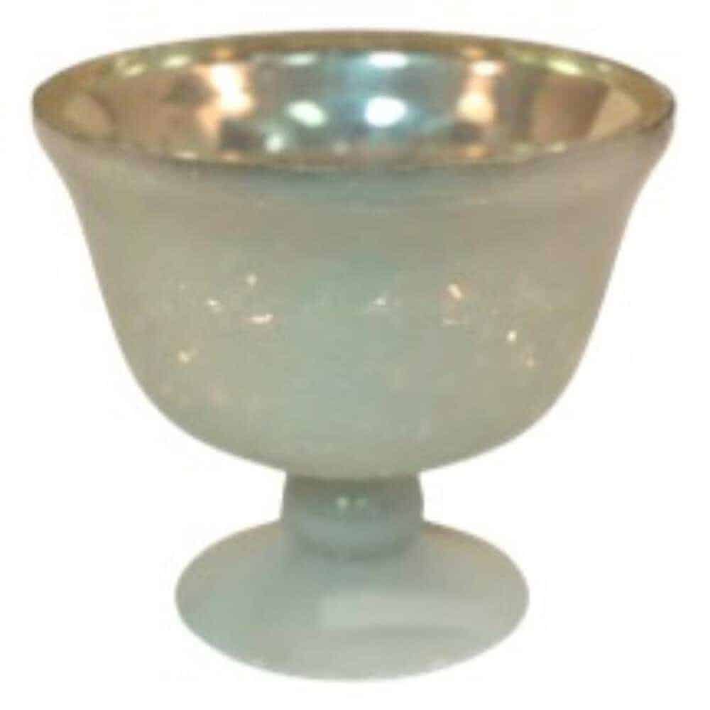 Shabby Chic Mercury Glass Bowl - 6" Vintage-Inspired Centerpiece Decor Pink Mercury Glass Bowl (6″Dx5.5″H)
