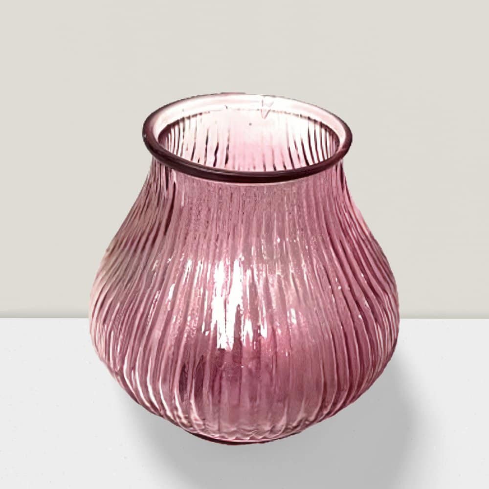 Blush ripple votive vase 4”X4”