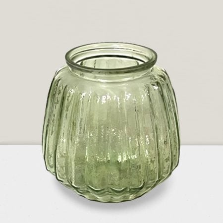 Blush ripple votive vase 4”X4”