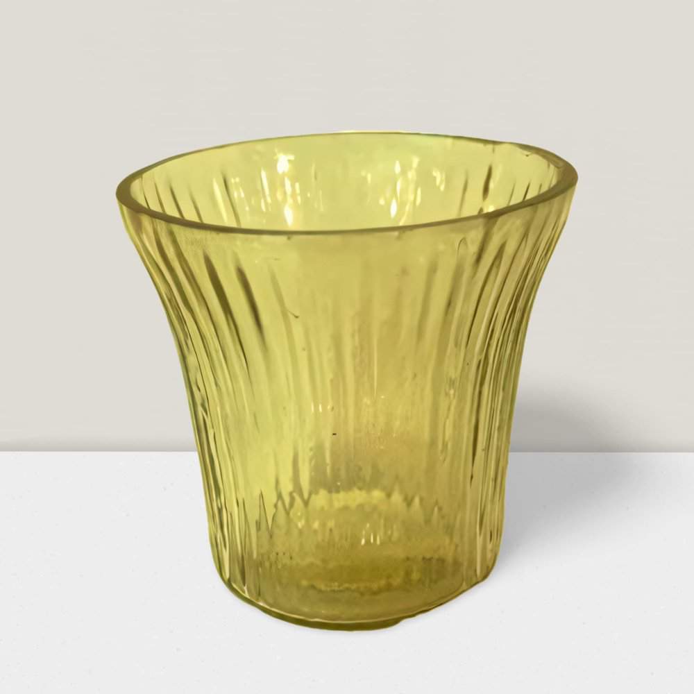 Elegant Gold Ripple Votive Vases - 6 Pack for Stunning Centerpieces Blush ripple votive vase 2.25”X2.25” Pk of 6