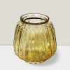 4'' Golden Ripple Votive Vase - Elegant Gold Decorative Holders for Weddings Blush ripple votive vase 4”X4”