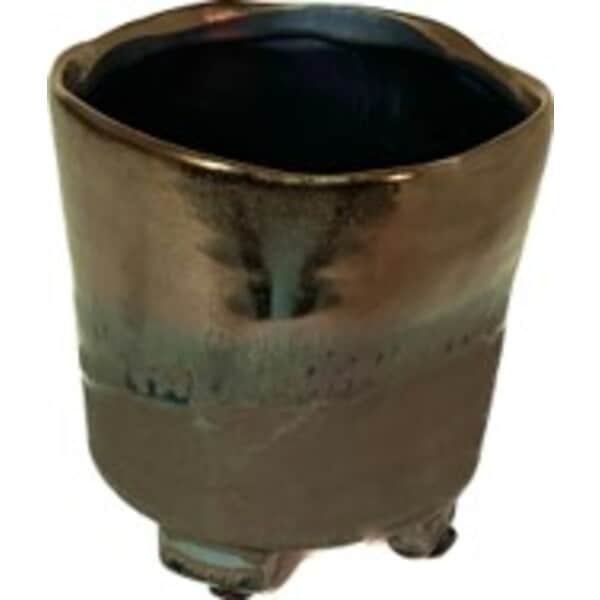 Stylish 5.5" Bronze Planter | Modern Decorative Plant Pot for Home Decor Art Design Earthware Bronze Pot 5.5″x 5.5″