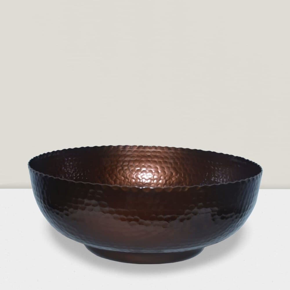 Iron Bronze hammered bowl 4’Dx2.5’H Pk of 6