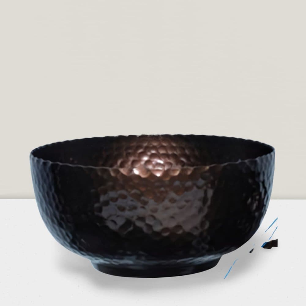 Iron Bronze hammered bowl 4’Dx2.5’H Pk of 6