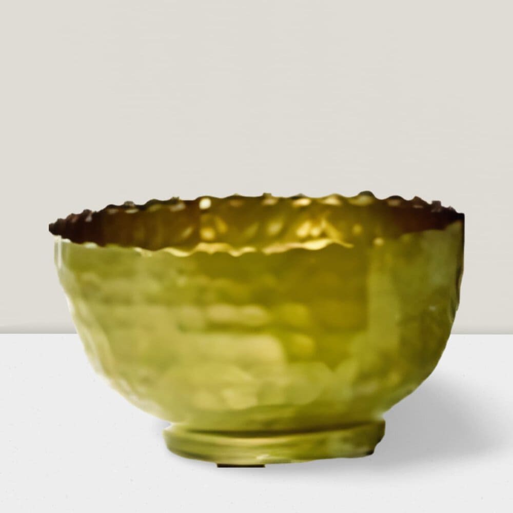 Elegant 6'' Hammered Metal Bowls - Durable & Versatile Tableware Set Iron Silver hammered bowl 14”DX5”H Pk of 6