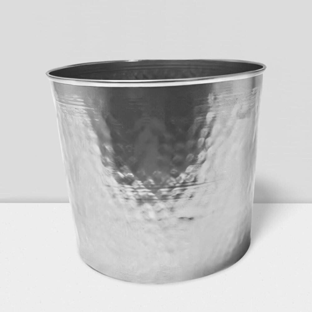 Iron Bronze hammered cylinder 4”x4”