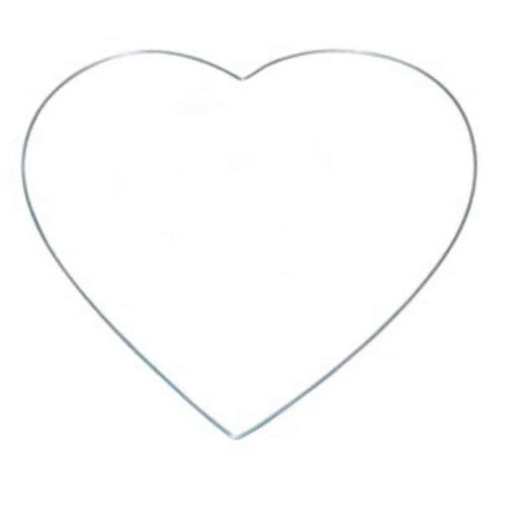 Silver Aluminum Heart Shaped Bridal/Wreath Hoop  12″ Pk of 12