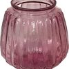 Elevate Your Decor with a 4" Blush Votive Vase - Perfect for Weddings & More Blush ripple votive vase 4”X4”