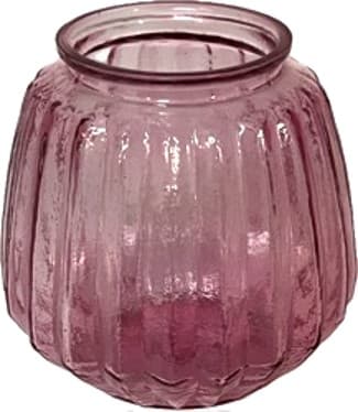 Blush ripple votive vase 4”X4”